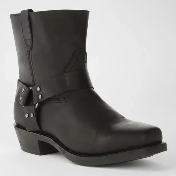 Herren Stiefel Biker Leder Westernstil