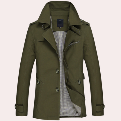 Herren Trenchcoat Elegant Frühjahrsmantel Moderne Style