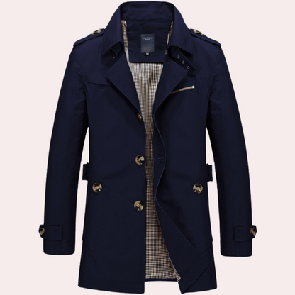 Herren Trenchcoat Elegant Frühjahrsmantel Moderne Style