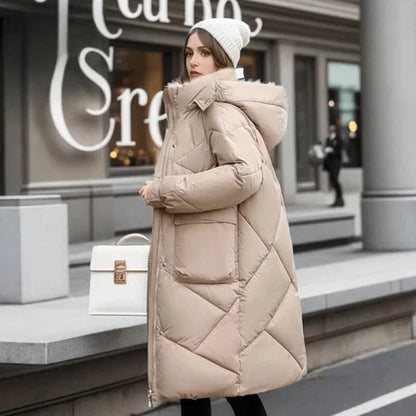 Große Steppjacke Damen Übergröße Kapuze