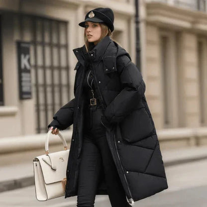 Große Steppjacke Damen Übergröße Kapuze