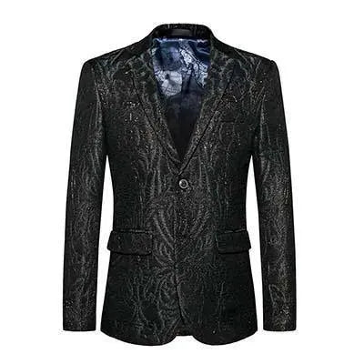 Stylischer Herren Blazer - Glitzer Blazer Schwarz
