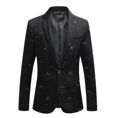 Stylischer Herrenblazer Weißer Druck