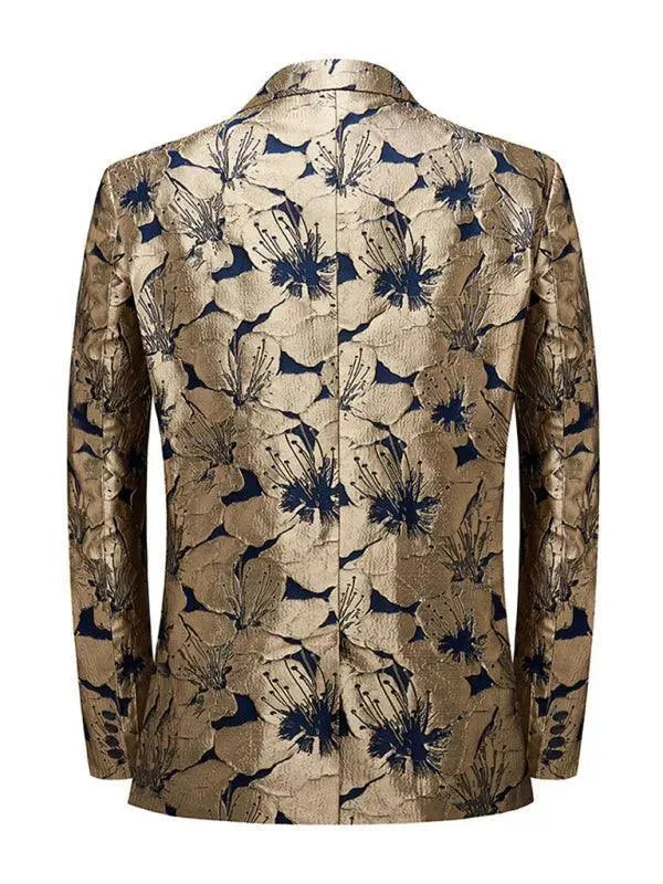 Eleganter Herren Blazer Goldfarben Luxus Design - IdealeKleiden