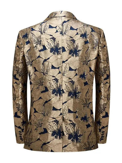 Eleganter Herren Blazer Goldfarben Luxus Design - IdealeKleiden