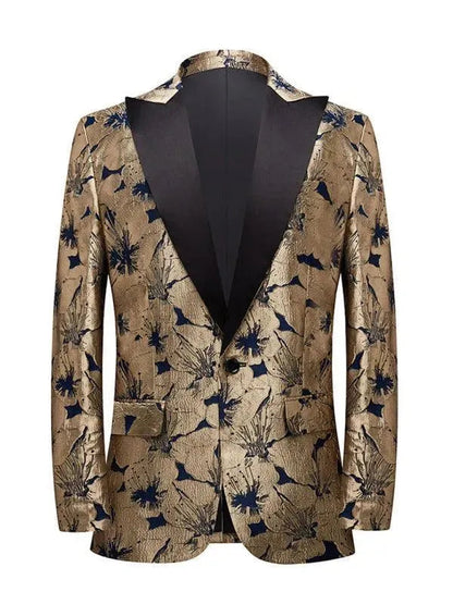 Eleganter Herren Blazer Goldfarben Luxus Design