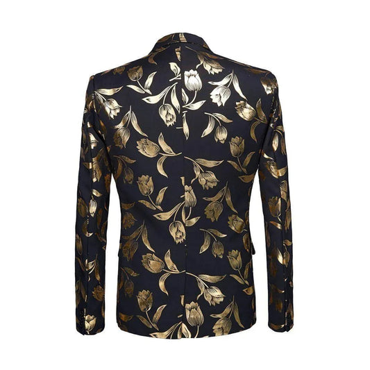Herren Blazer Gold - Elegant Partyjackett - IdealeKleiden