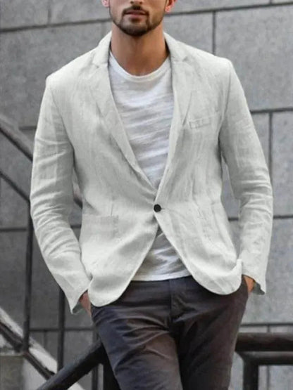 Herren Leinenblazer Sommer Stil