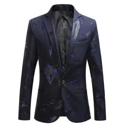 Herren Blazer Elegant - Blauer Anzug Blazer mit coolem Design