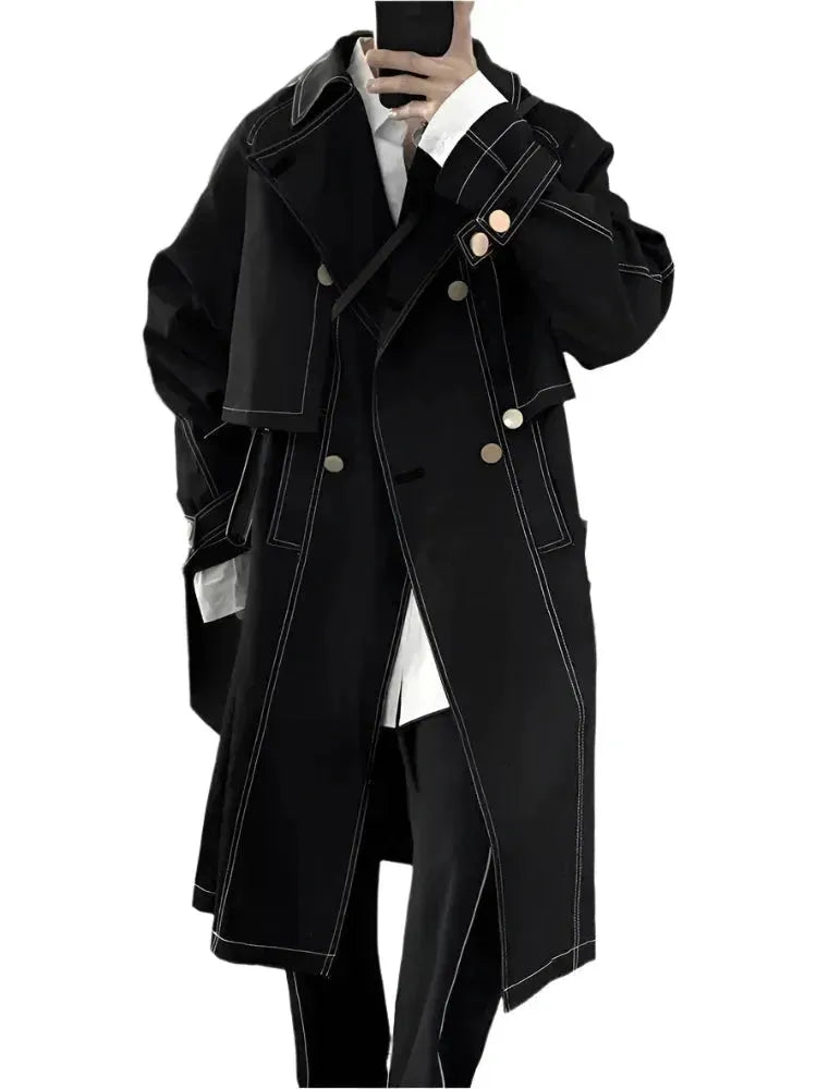 Herren Trenchcoat Lässig Modern Großzügig