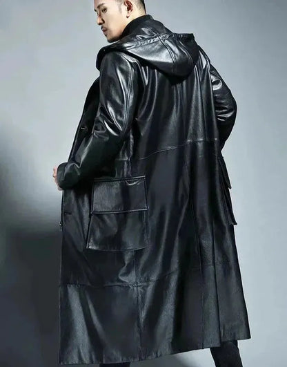Herren Ledercoat Elegant Lang