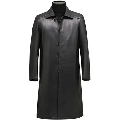 Herren Ledermantel Elegantes Design