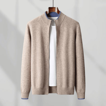 Herren Cashmere Jacke Elegant Zip