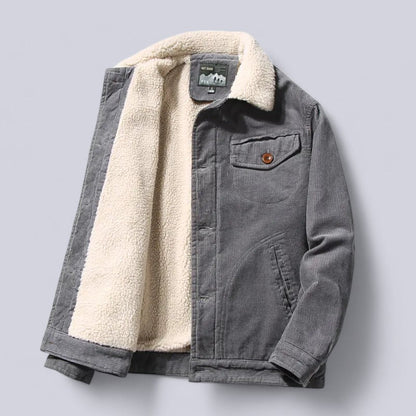 Herren Cordjacke Herbst Warm Isoliert