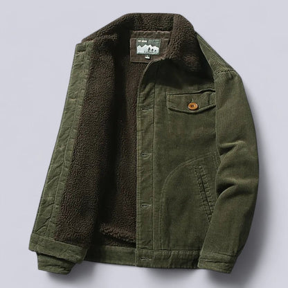 Herren Cordjacke Herbst Warm Isoliert
