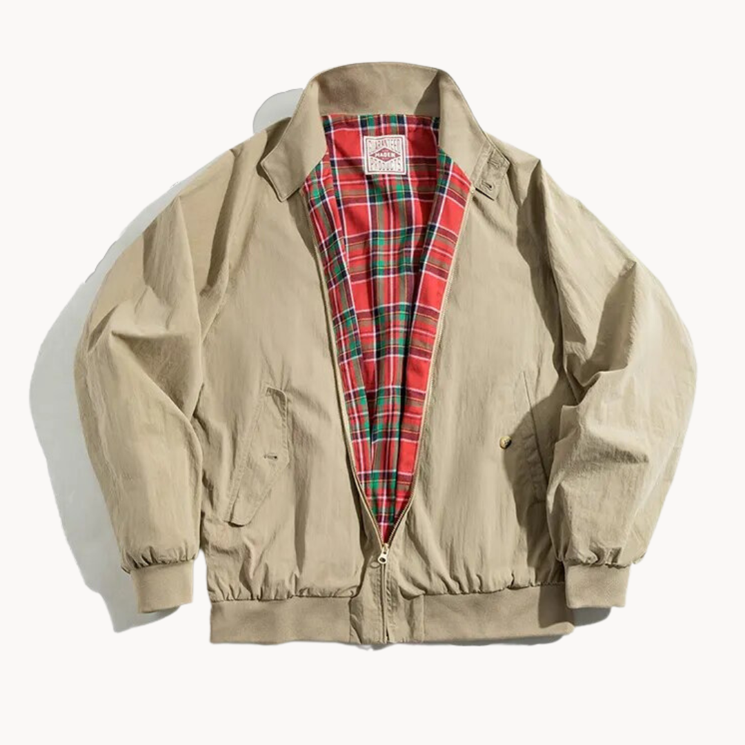 Herren Harrington Jacke Baumwolle Klassisch