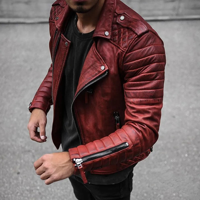 Herren Lederjacke Elegant Modern