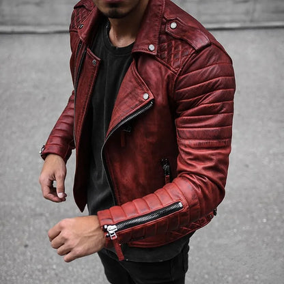 Herren Lederjacke Elegant Modern