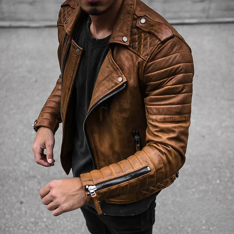 Herren Lederjacke Elegant Modern