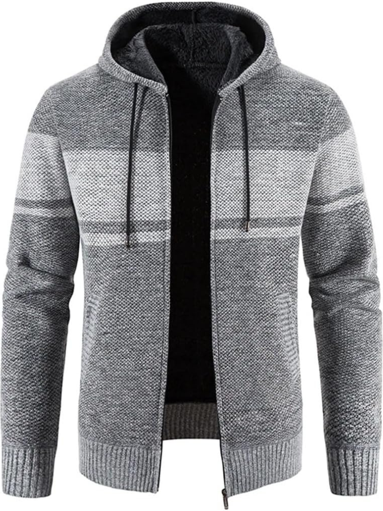 Herren Winterjacke Kapuzenparka Mit Reißverschluss