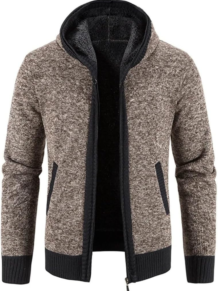 Herren Winterjacke Kapuzenparka Mit Reißverschluss