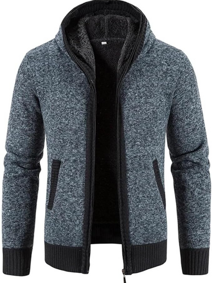Herren Winterjacke Kapuzenparka Mit Reißverschluss