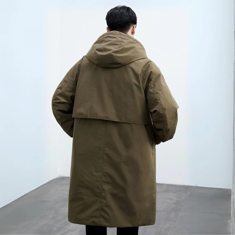 Herren Parka Winter Mantel Abnehmbare Kapuze - IdealeKleiden