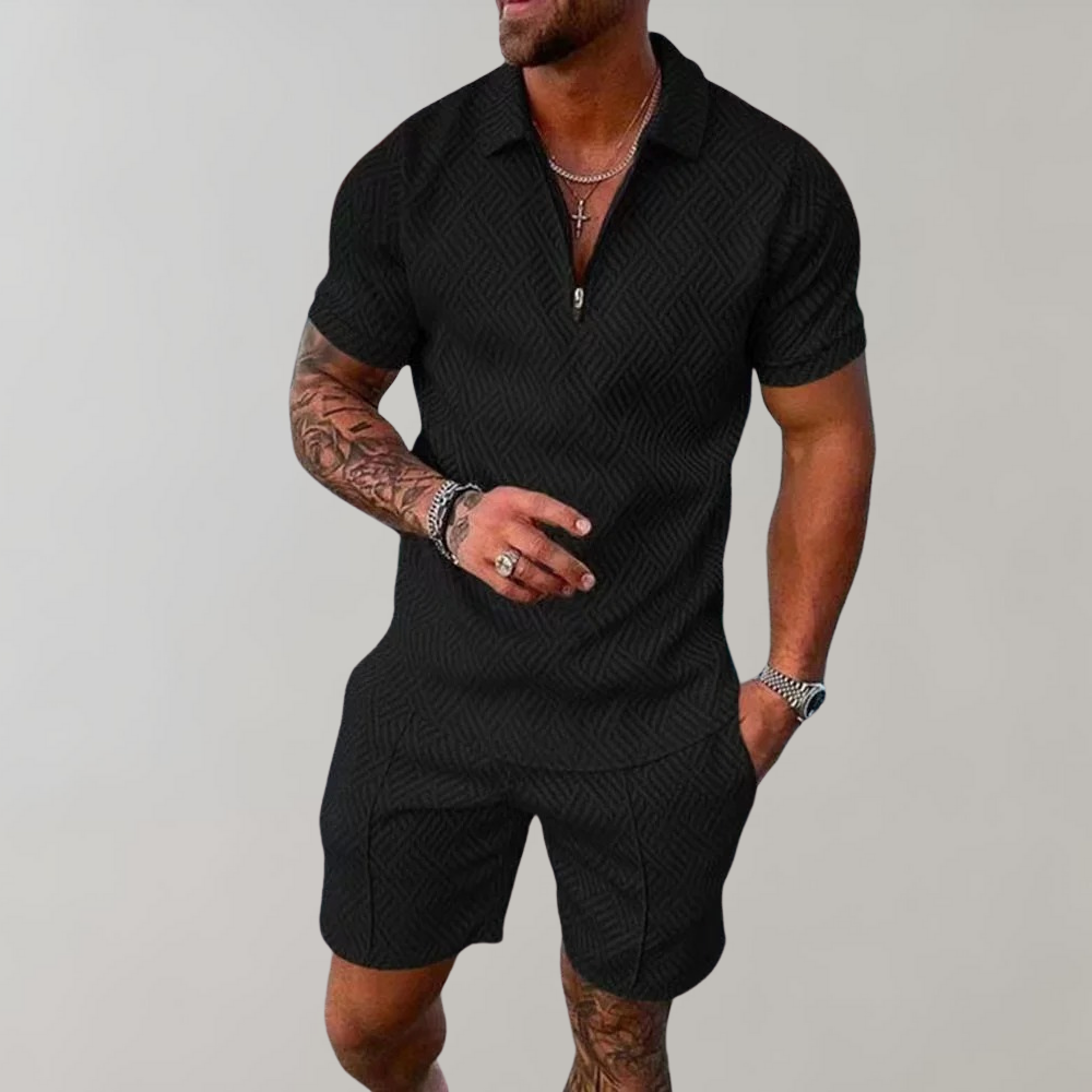 Herren Sport Set, 2-teilig Polo und Shorts - IdealeKleiden