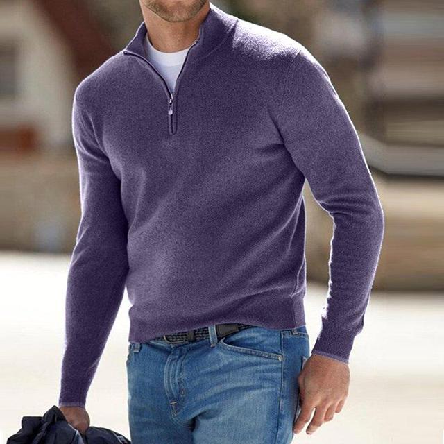 Merino Herren Pullover V-Ausschnitt Warm