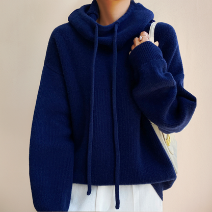 Weiche Merinowolle Pullover Damen Rollkragen