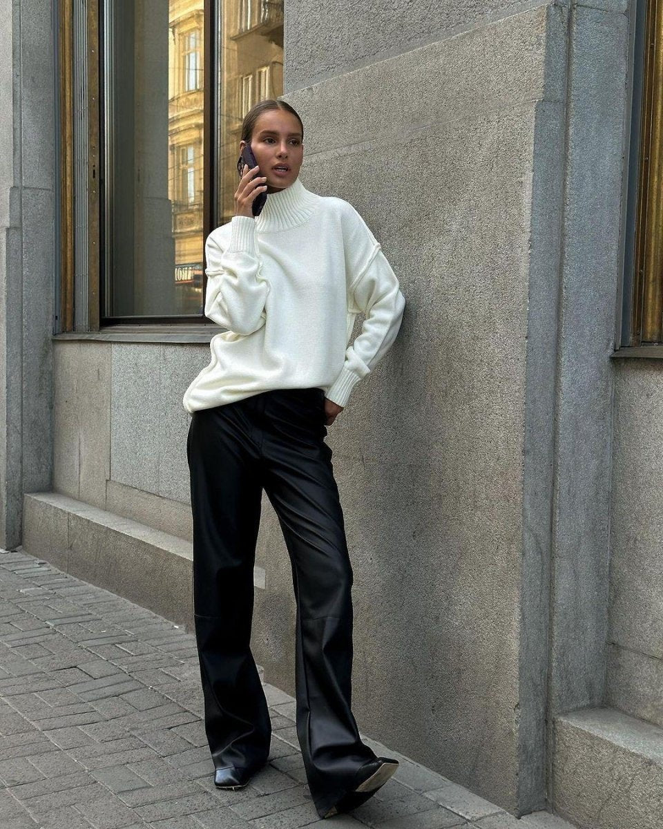 Großer Rollkragen Pullover Oversized Style