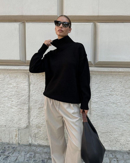 Großer Rollkragen Pullover Oversized Style