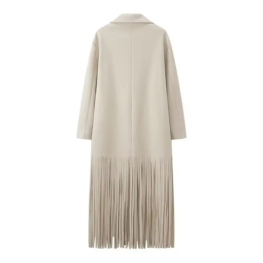 Stylischer Quasten-Mantel Damen - IdealeKleiden