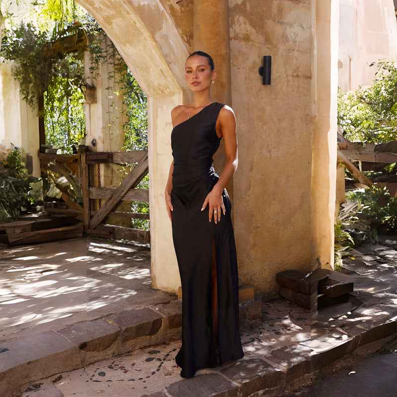 Midi-Kleid Rückenausschnitt Elegant Damen