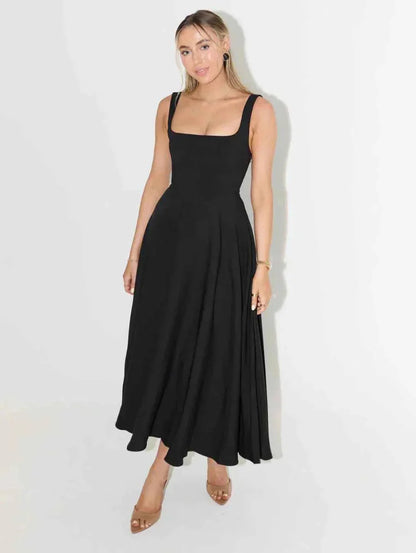 Midi-Kleid Elegant V-Ausschnitt Hochwertig