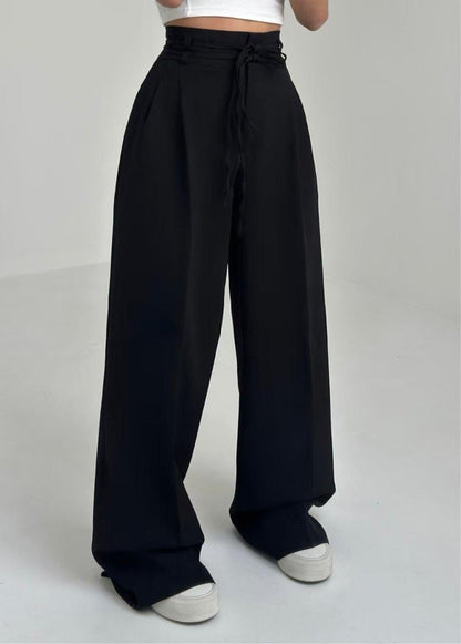 Damenhose Hochtaille Elegant Wide Leg