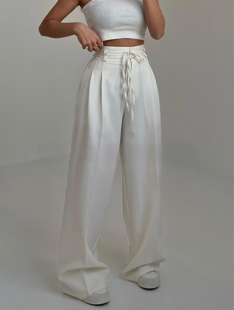 Damenhose Hochtaille Elegant Wide Leg