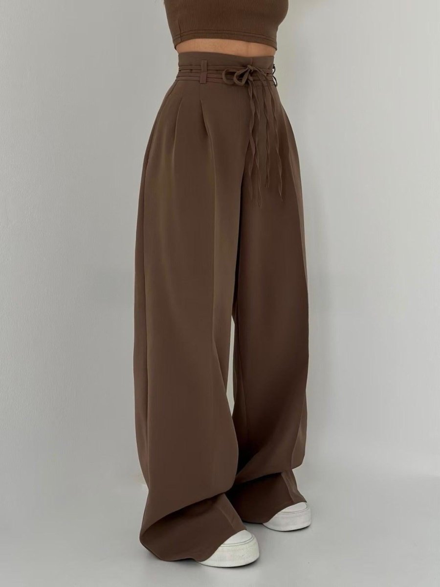 Damenhose Hochtaille Elegant Wide Leg