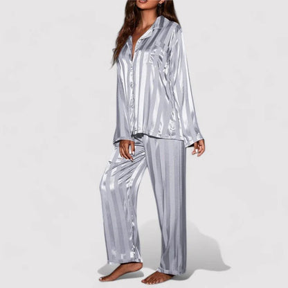Mädchen Pyjama Set Streifen Design