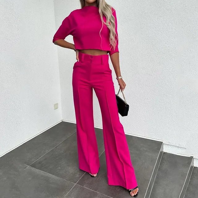 Damen Hosen-Set 2-teilig Langarm Oberteil