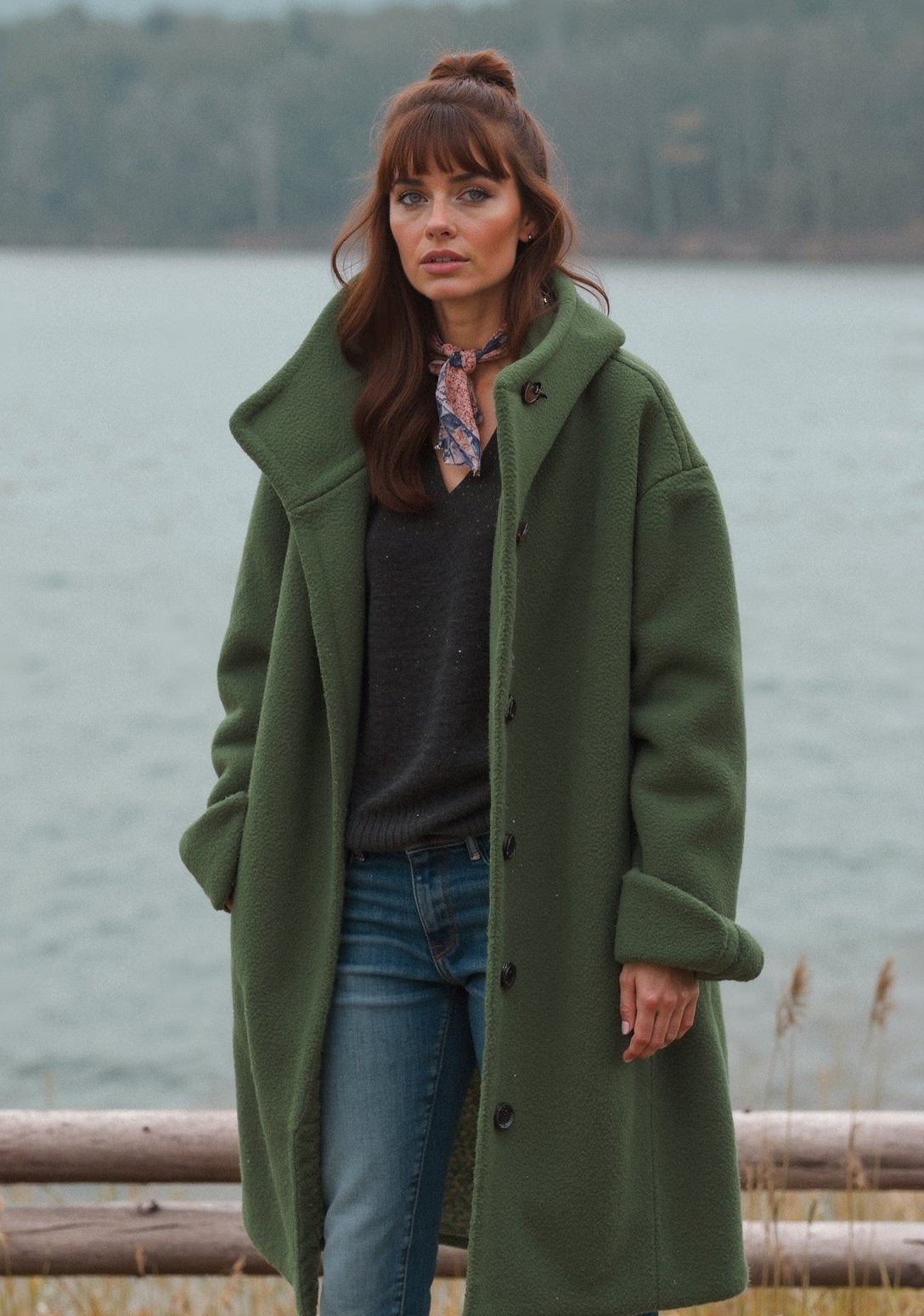 Große Fleecejacke Damen Outdoor Stilvoll - IdealeKleiden
