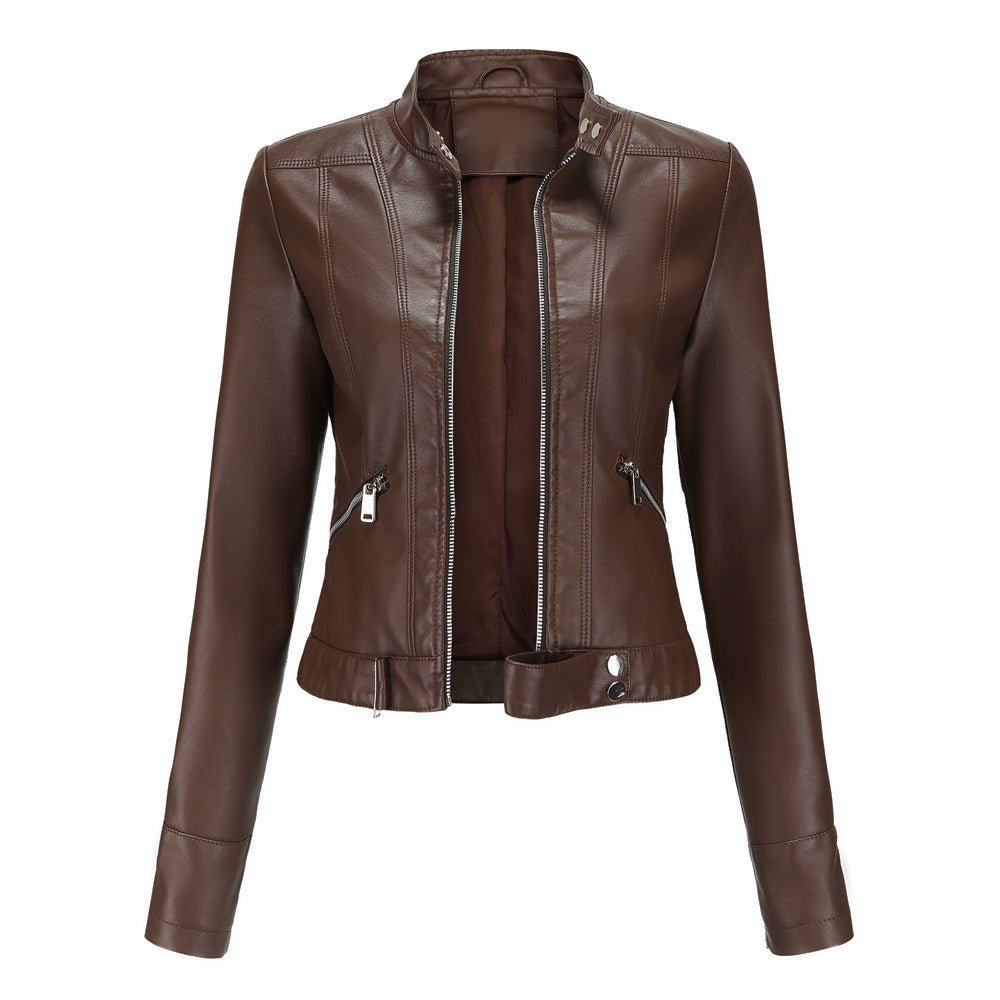Damen Lederjacke Slim Fit Modern