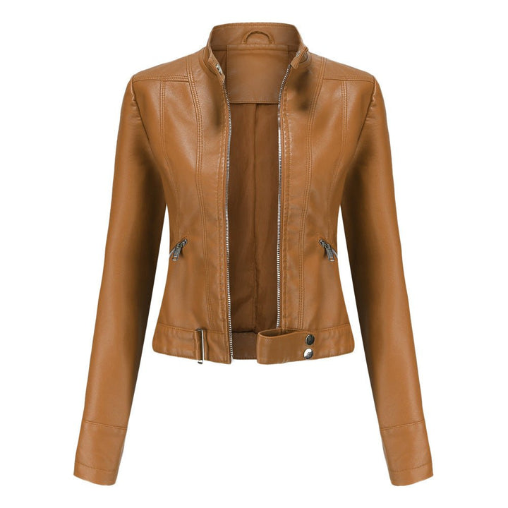 Damen Lederjacke Slim Fit Modern