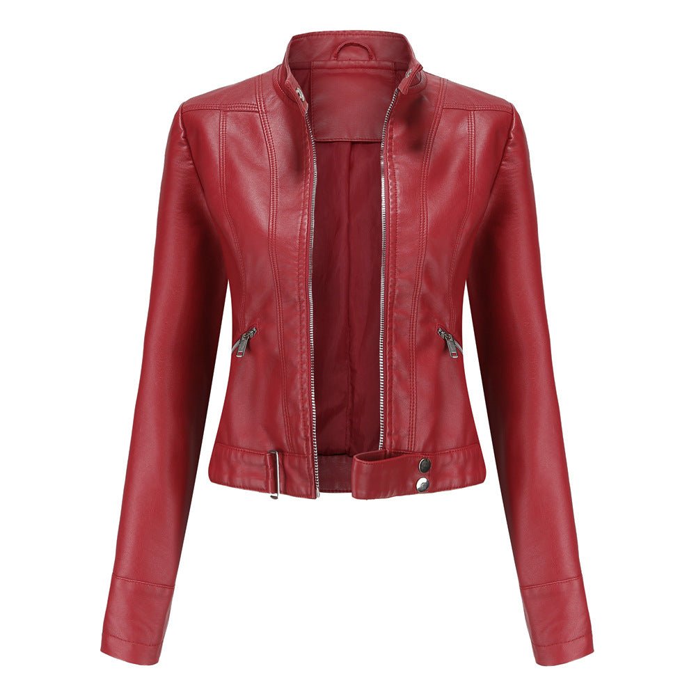 Damen Lederjacke Slim Fit Modern