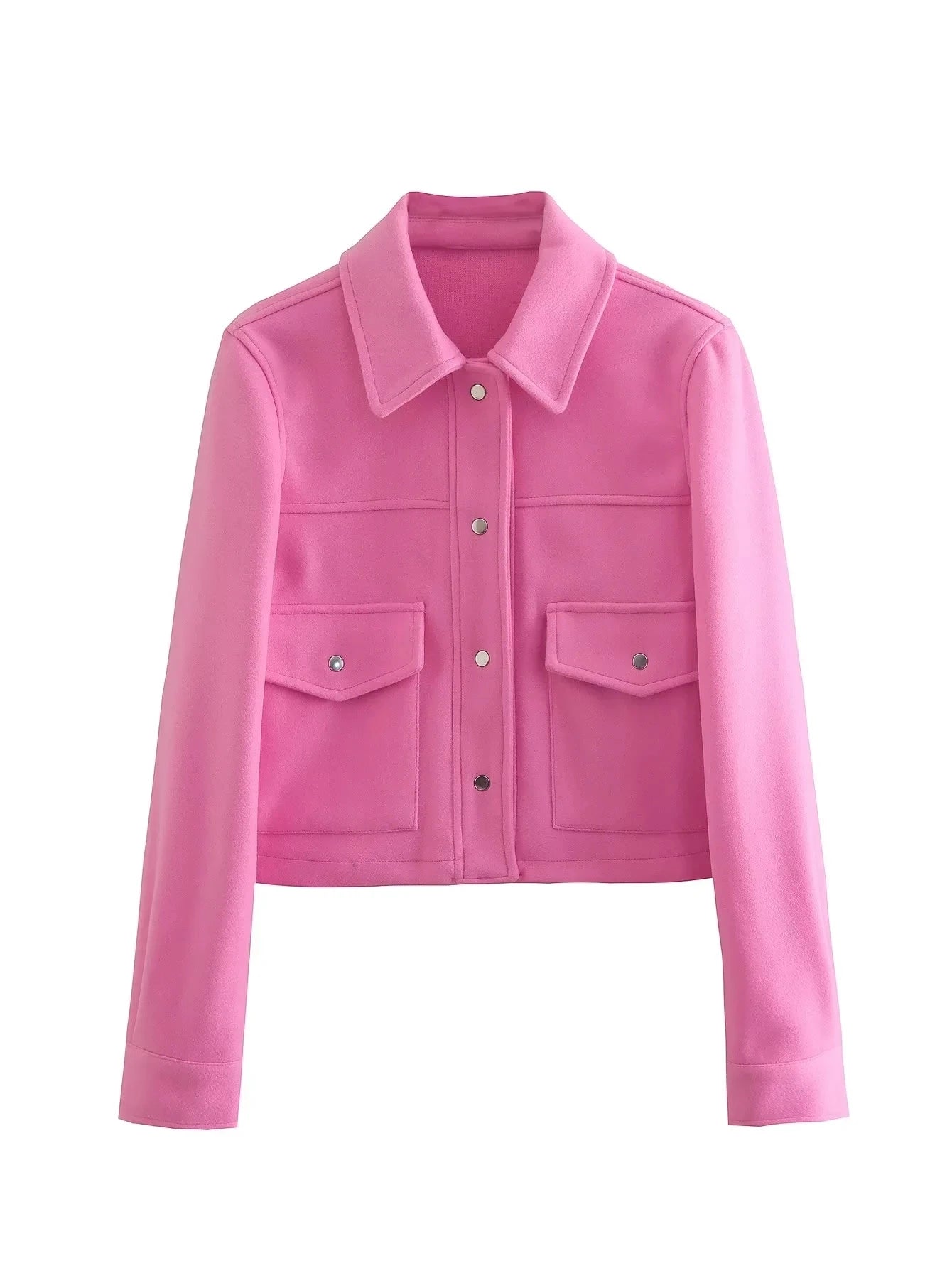 Praktische Kurzjacke Wollmischung Oversized Utility Look