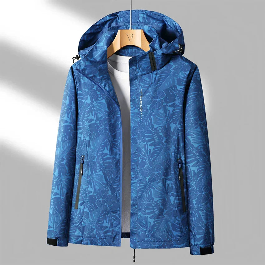Praktische Outdoor-Jacke mit Kapuze und stylischem Druck