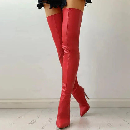 Hohe Stiefel Stiletto Oberschenkel Lange Absatzschuhe