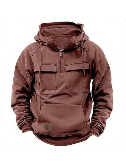 Herren Winterjacke Warm Kapuzen Taschen - IdealeKleiden