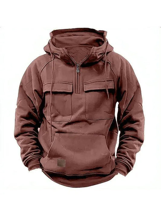 Herren Winterjacke Warm Kapuzen Taschen - IdealeKleiden