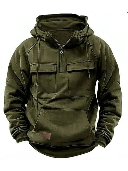 Herren Winterjacke Warm Kapuzen Taschen